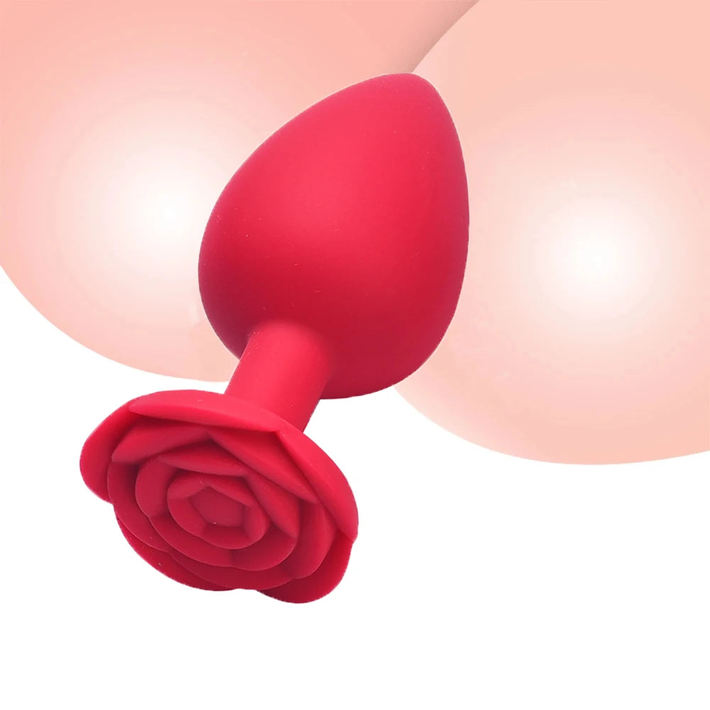 Rose Silicone Butt Plug