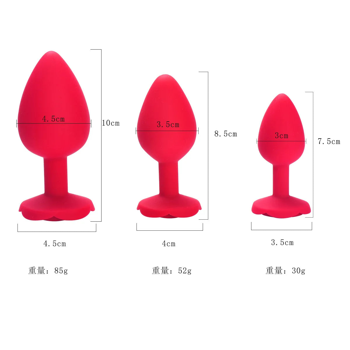 Rose Silicone Butt Plug