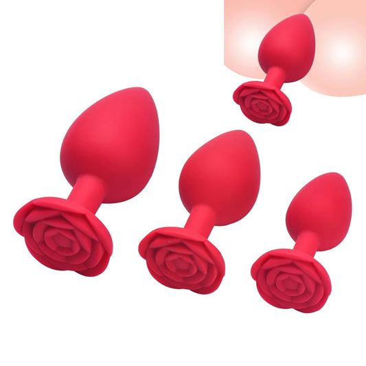 Rose Silicone Butt Plug