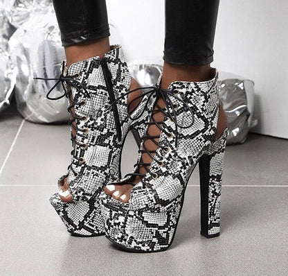 Open Toe Platform Boots