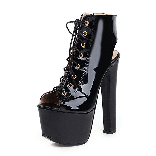 Open Toe Platform Boots