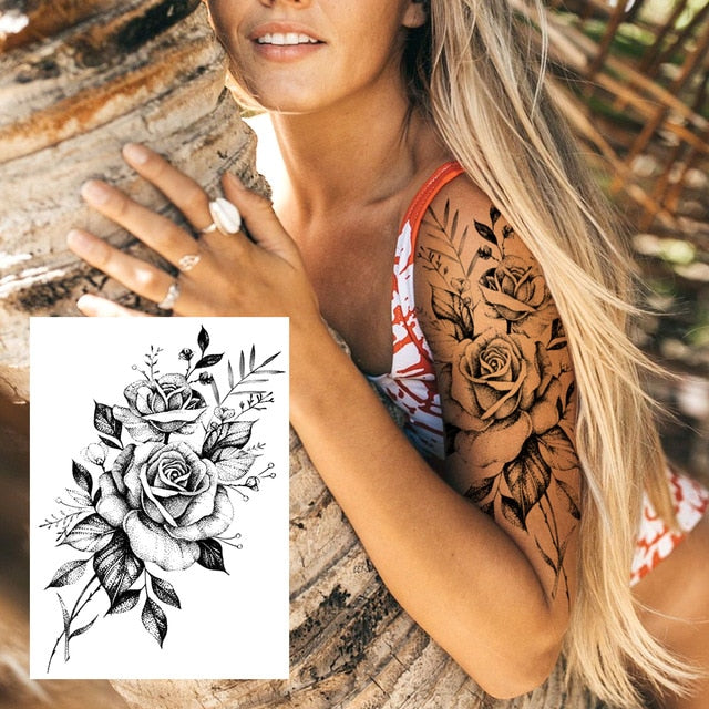 Sexy Flower Temporary Tattoos