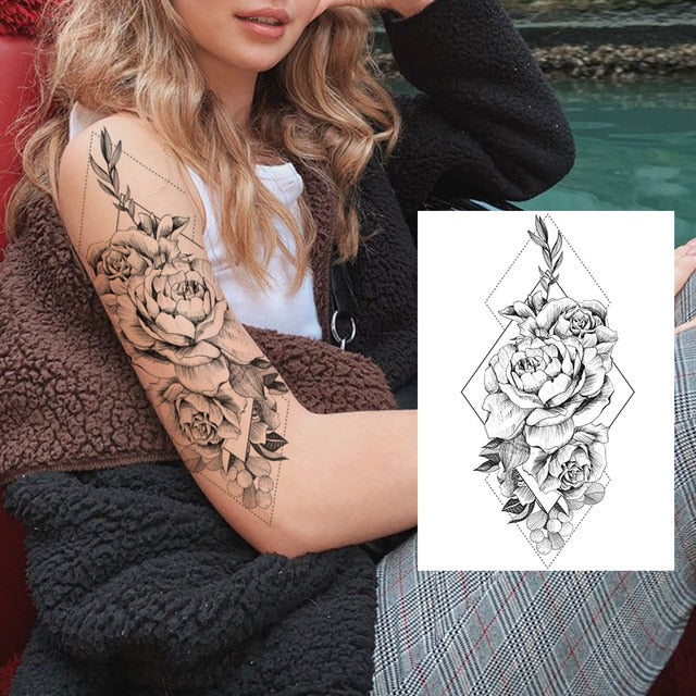 Sexy Flower Temporary Tattoos