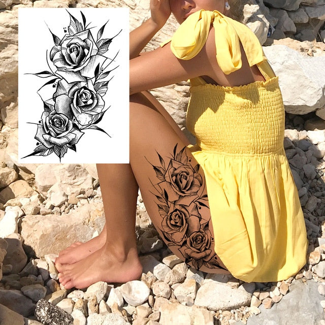 Sexy Flower Temporary Tattoos