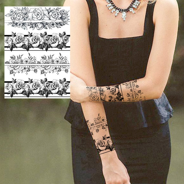 Sexy Flower Temporary Tattoos