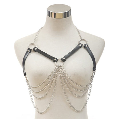 Leather Chain Two Piece