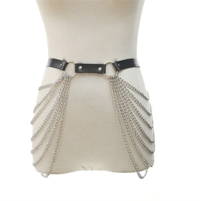 Leather Chain Two Piece