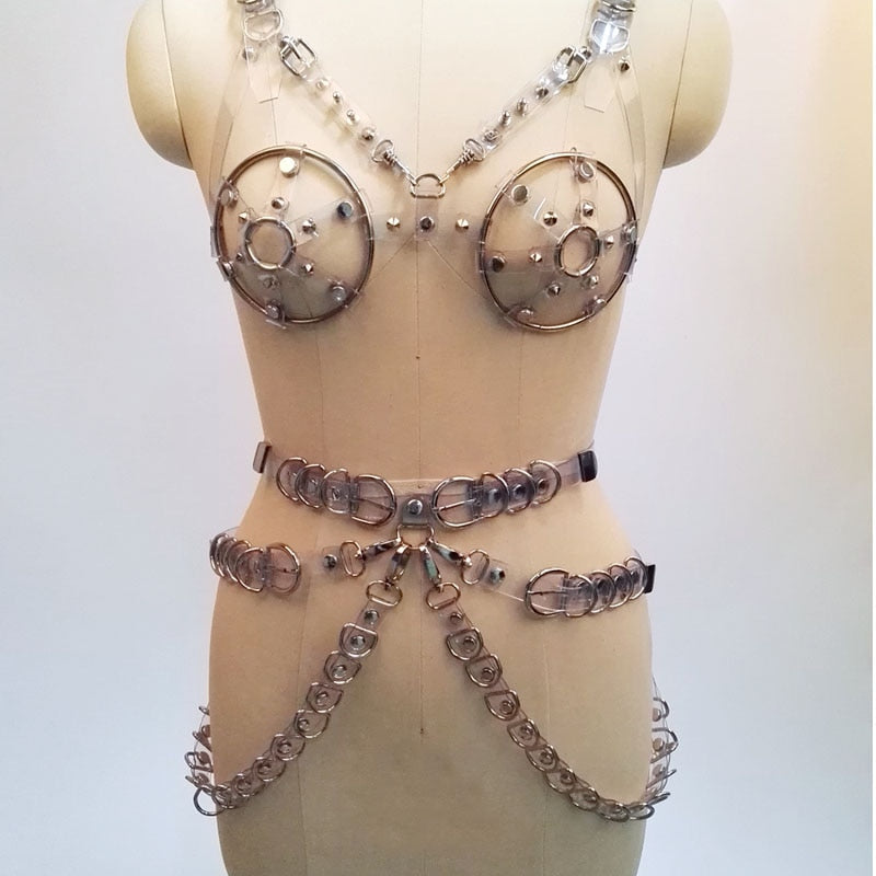 Vinyl Caged Harness Set