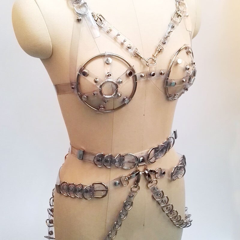 Vinyl Caged Harness Set